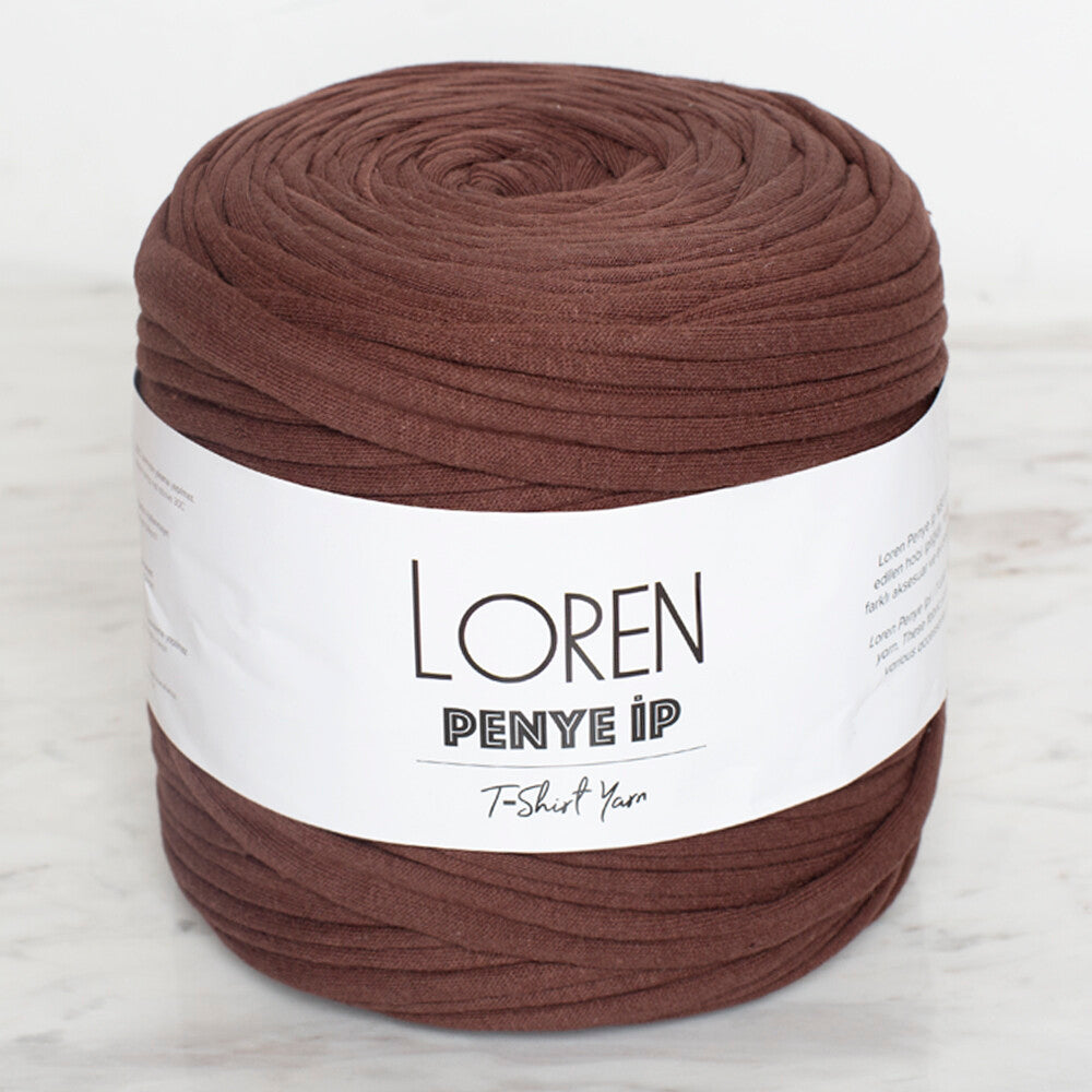 Loren Penye Kumaş El Örgü İpi Koyu Kahverengi - 84